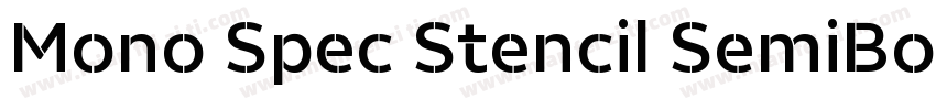 Mono Spec Stencil SemiBold字体转换